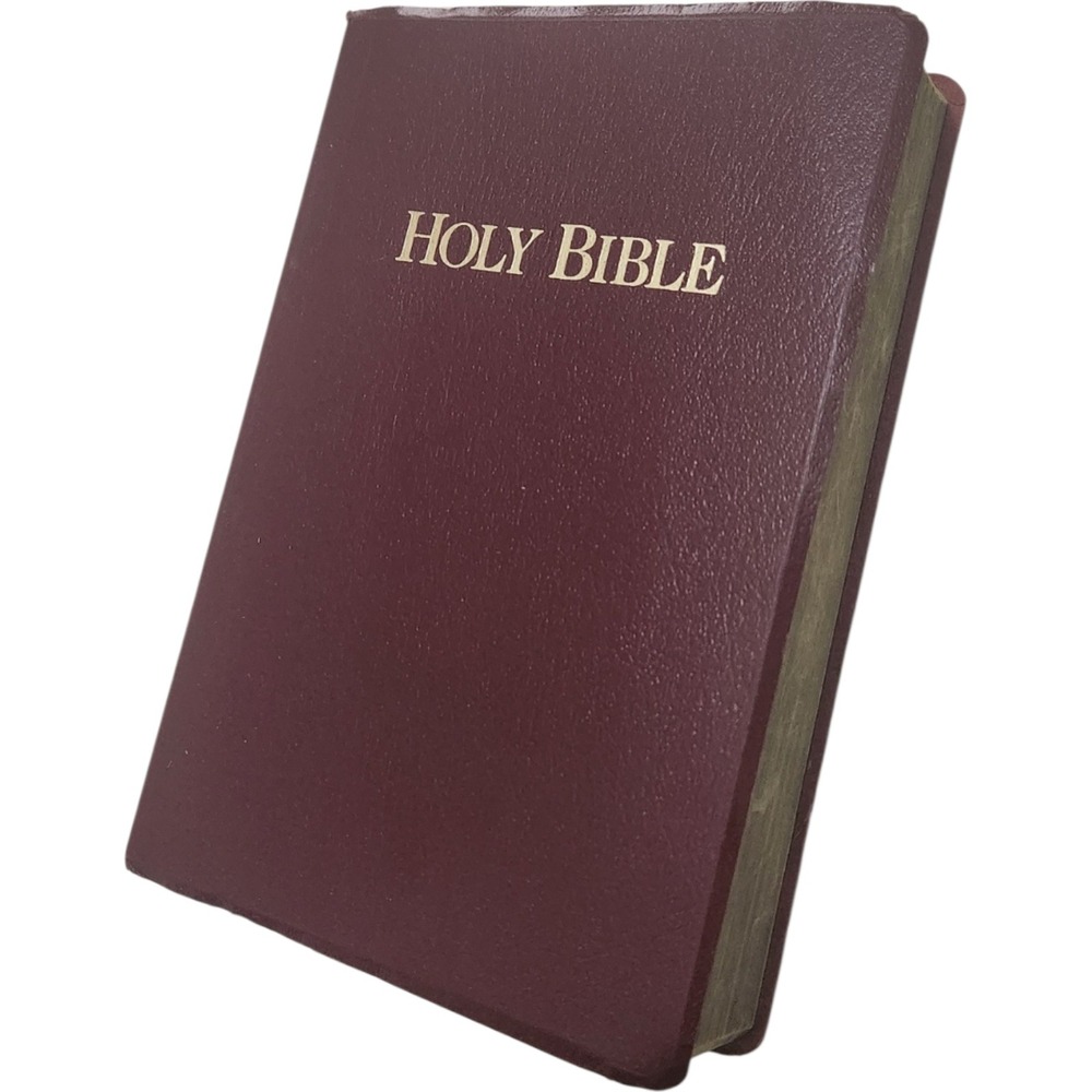 Riverside 702BG KJV Holy Bible Giant Print Burgundy Bonded Leather 1986